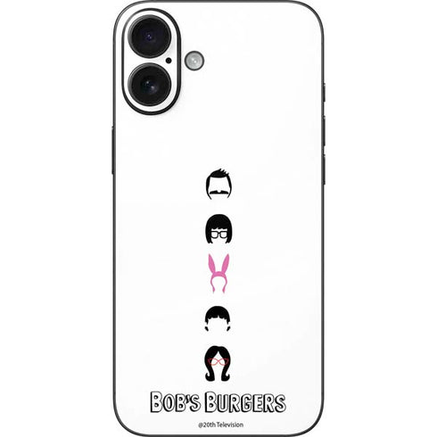 Bobs Burgers Silhouette iPhone 16 Plus Skin